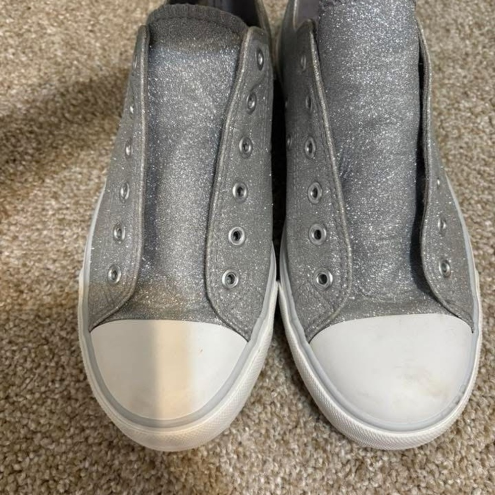 Silver Glitter Women's Sneakers